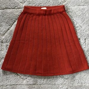 Modcloth Ribbed Knit A-Line Skirt in Rust Orange, NWOT!